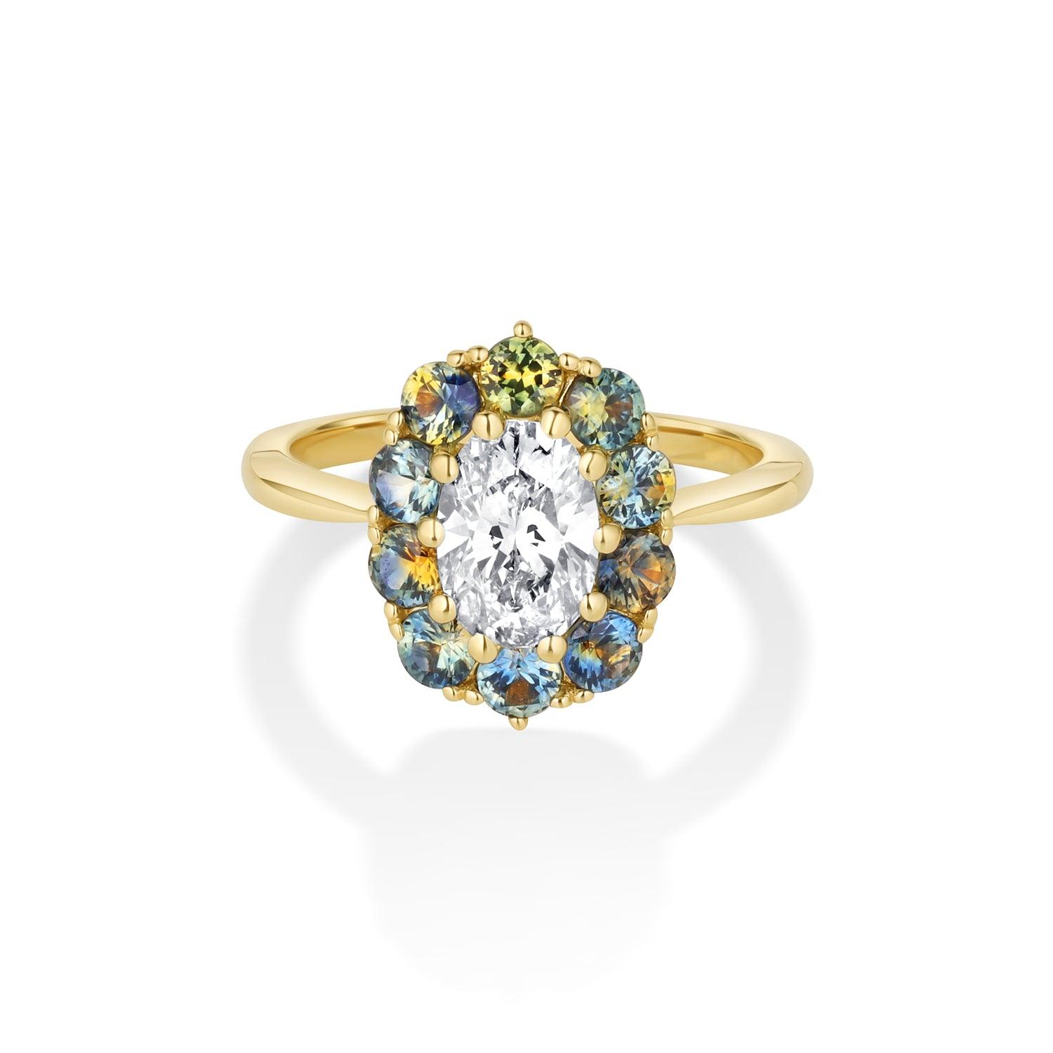 1.24ct Montana Sapphire Petals Ring