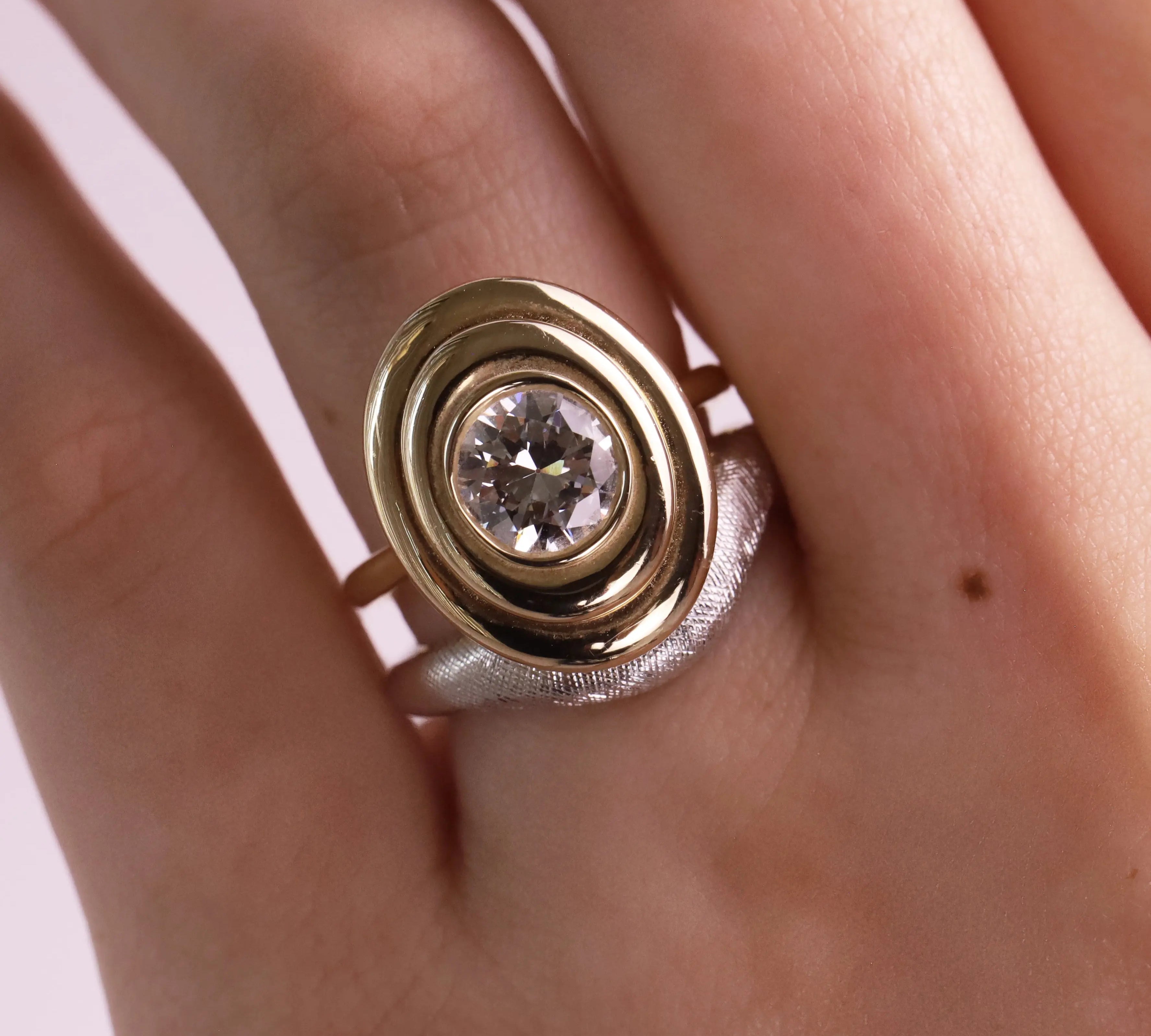 1.26ct Diamond In-Orbit Ring Marrow Fine