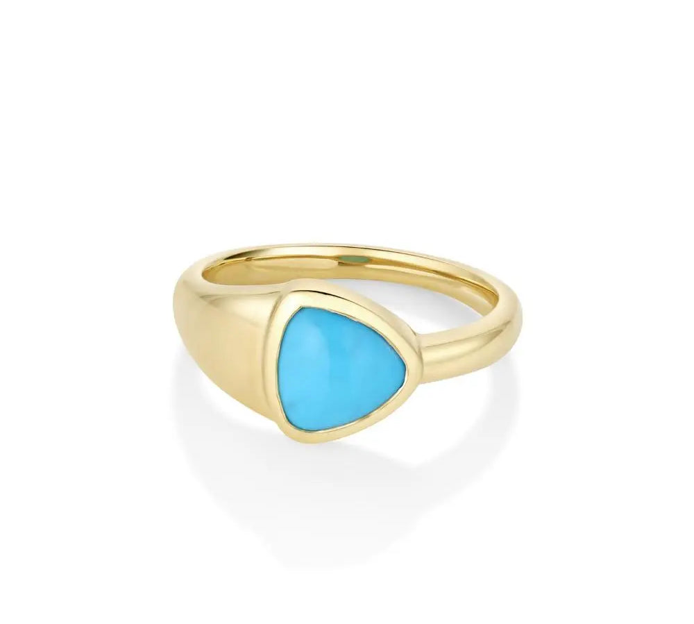 1.30ct Turquoise Trillion Ring [front view]