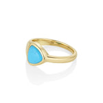 1.30ct Turquoise Trillion Ring [side view]