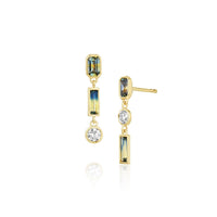 1.34ctw Sapphire Bezel Set Dangle Earrings - Marrow Fine