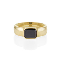 1.36ct Bezel Cigar Black Diamond Pinky Ring - Marrow Fine