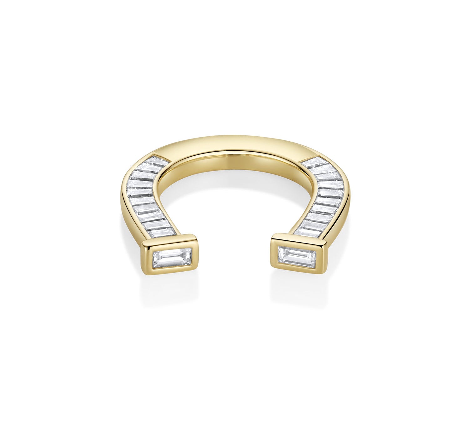 1.38tcw Baguette Diamond Horseshoe Ring