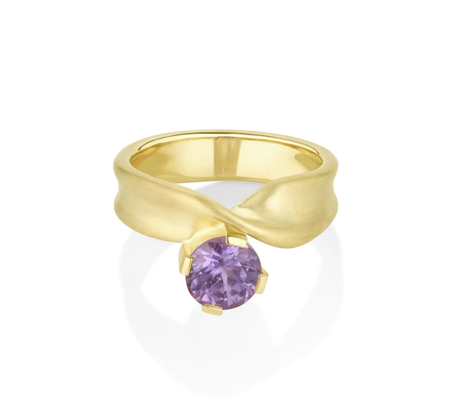 1.45ct Purple Sapphire Twist Ring [front view]