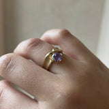 1.45ct Purple Sapphire Twist Ring [on hand]