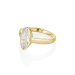 1.46ct Moval Diamond Bezel Ring [side view]