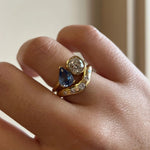 1.46ct Old Mine Diamond & 1.52ct Sapphire Chloe [on hand]