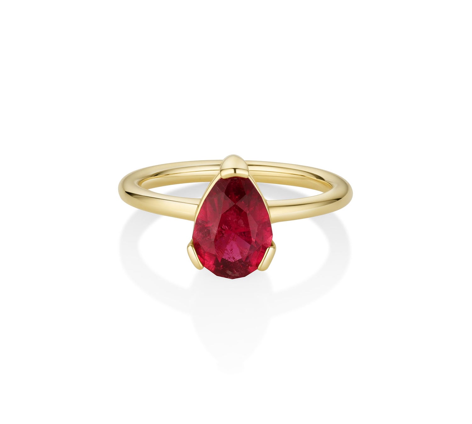 1.50ct Rubellite Tourmaline Sloane Ring [Yellow Gold]