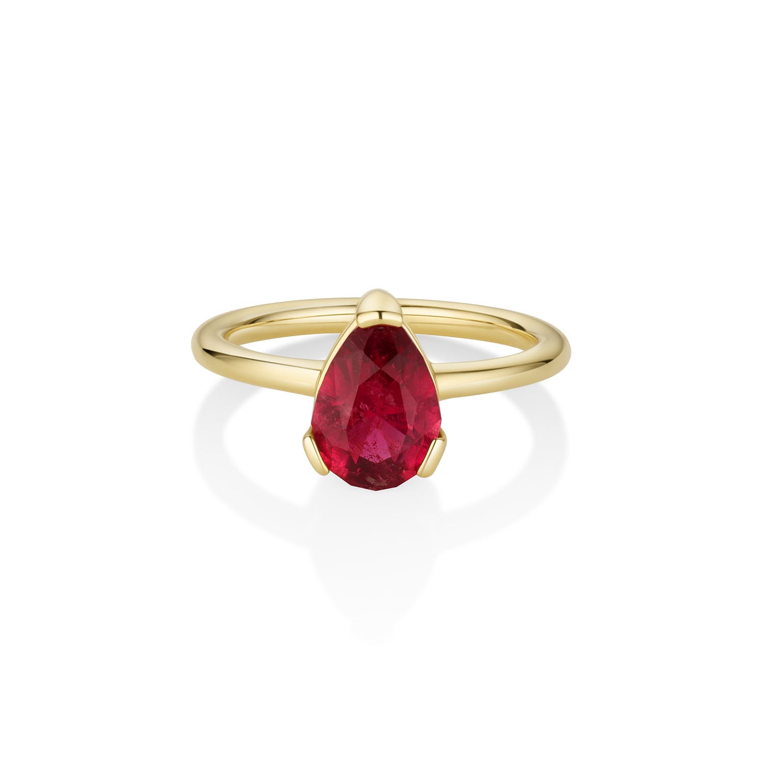 1.50ct Rubellite Tourmaline Sloane Ring [Yellow Gold]