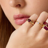 1.51ct Rhodolite Garnet Heart Ring Marrow Fine