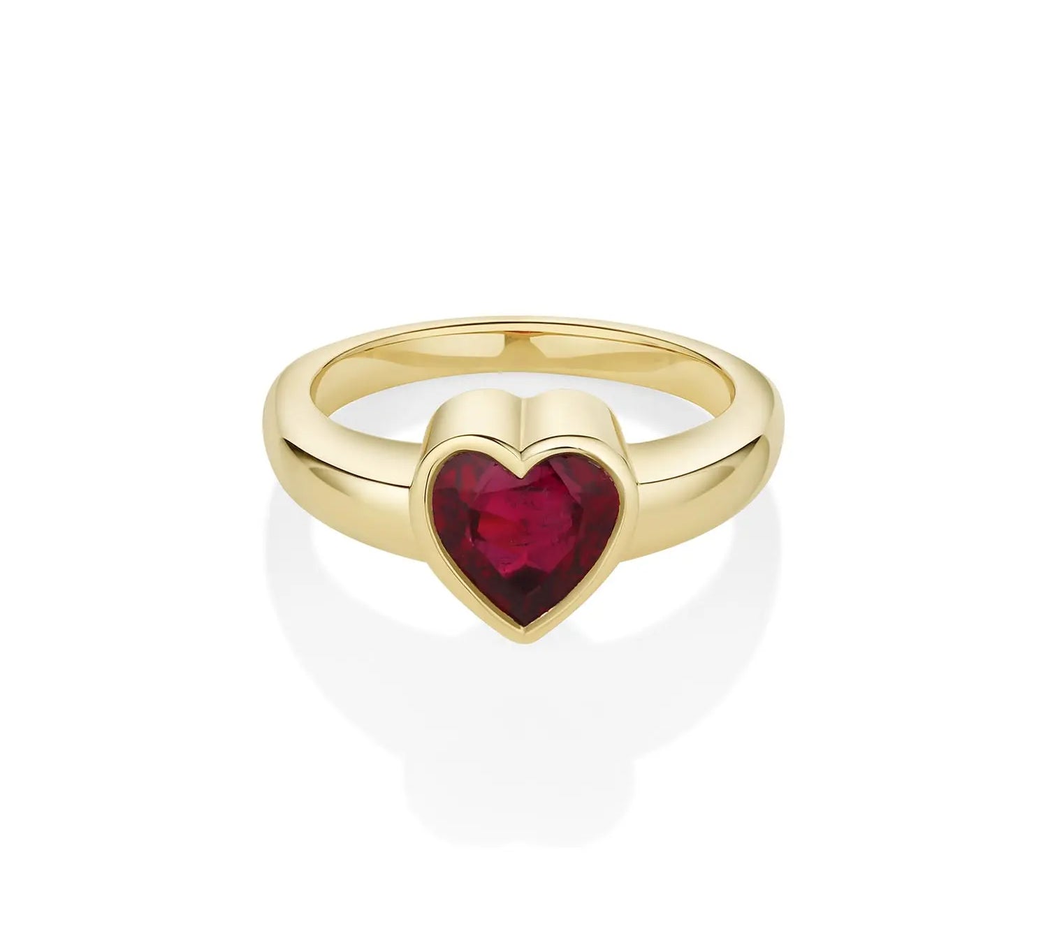 1.51ct Rhodolite Garnet Heart Ring - Marrow Fine
