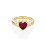 1.51ct Rhodolite Garnet Heart Ring