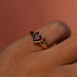 1.51ct Rhodolite Garnet Heart Ring [on hand]