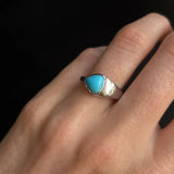 1.51ct Turquoise Trillion Ring [on hand]