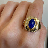 1.53ct Black Opal Signet Ring [on hand]
