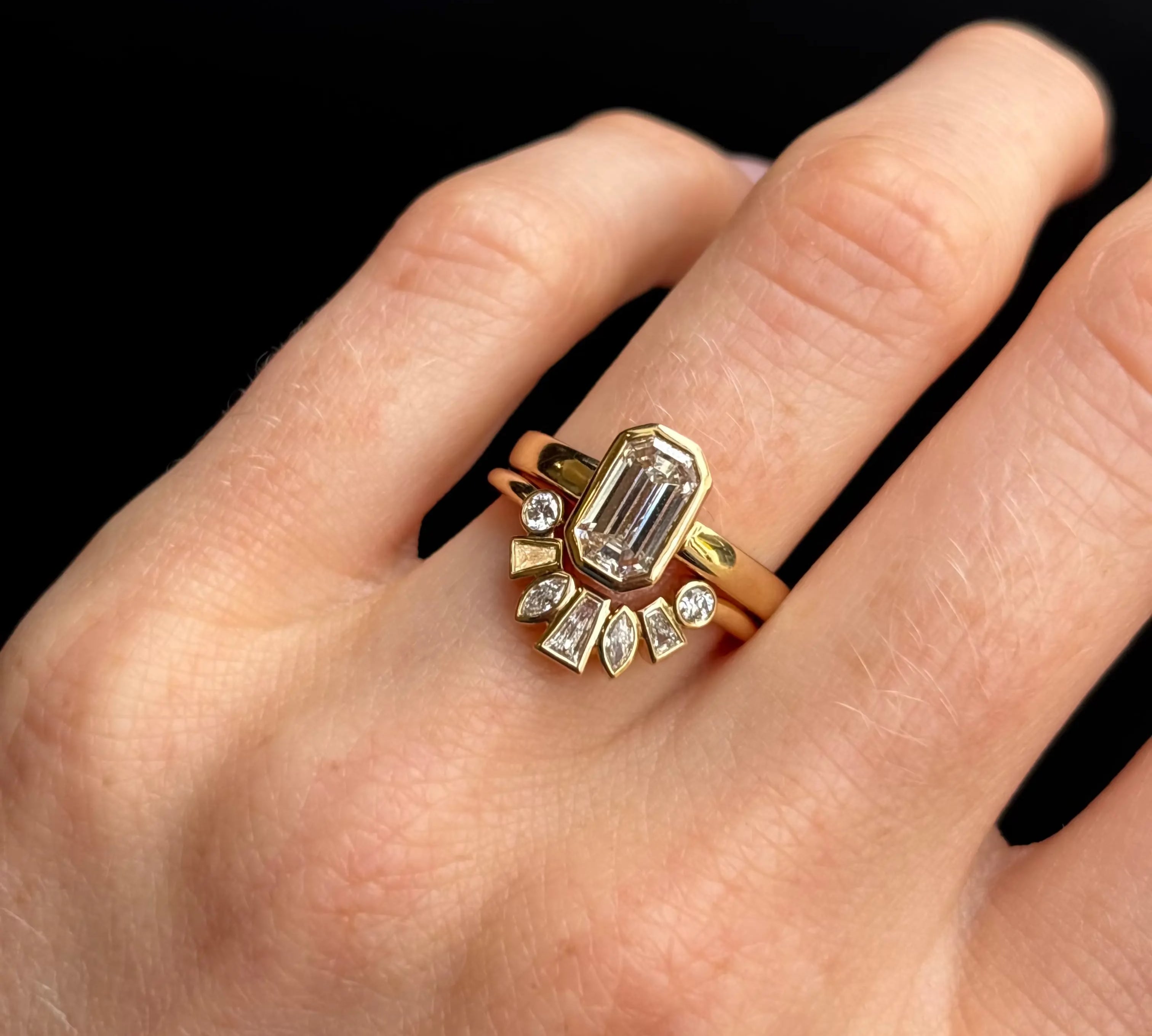 1.54ct Emerald Cut Diamond Ring [o hand]