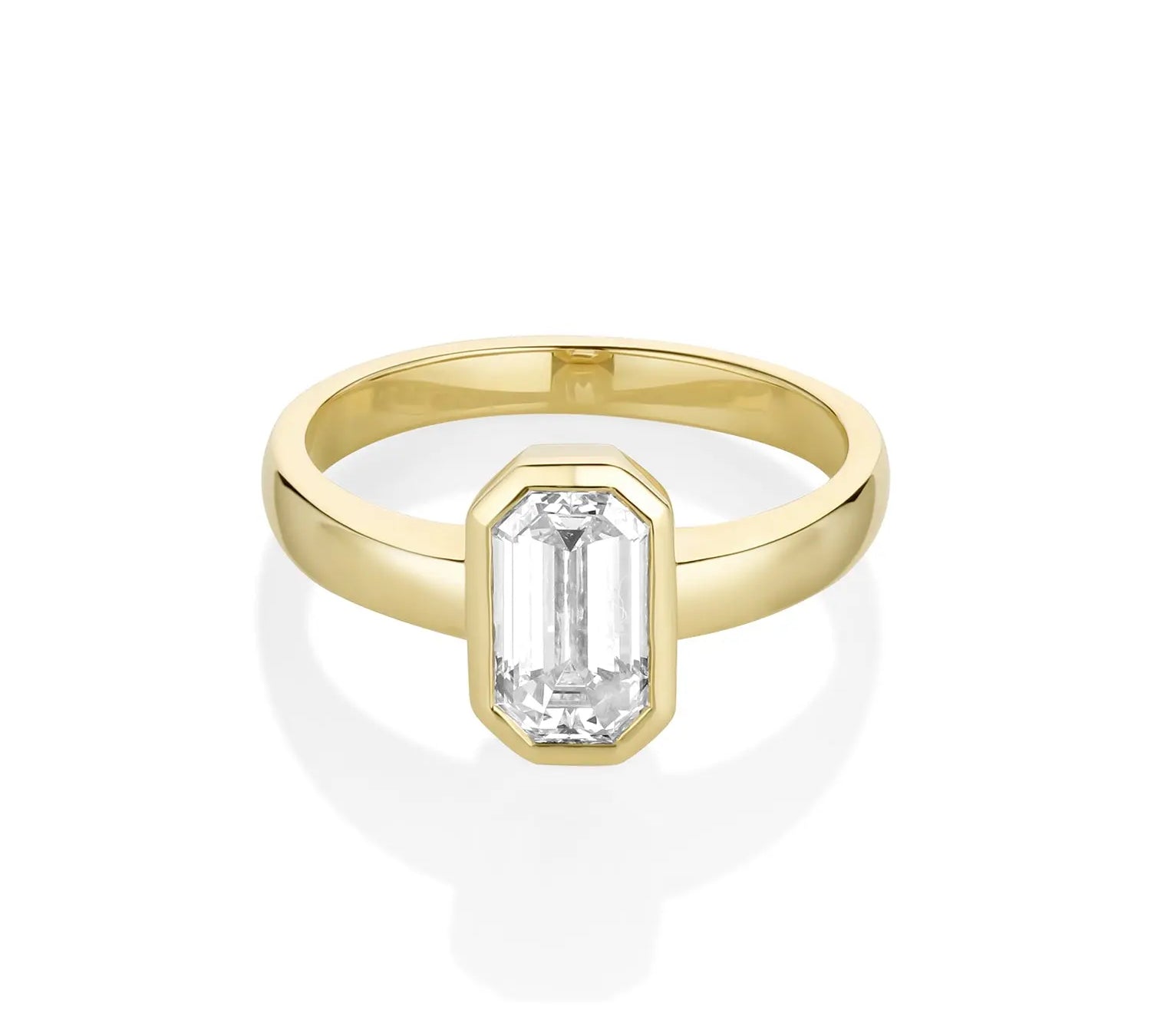 1.54ct Emerald Cut Diamond Ring [flat lay]