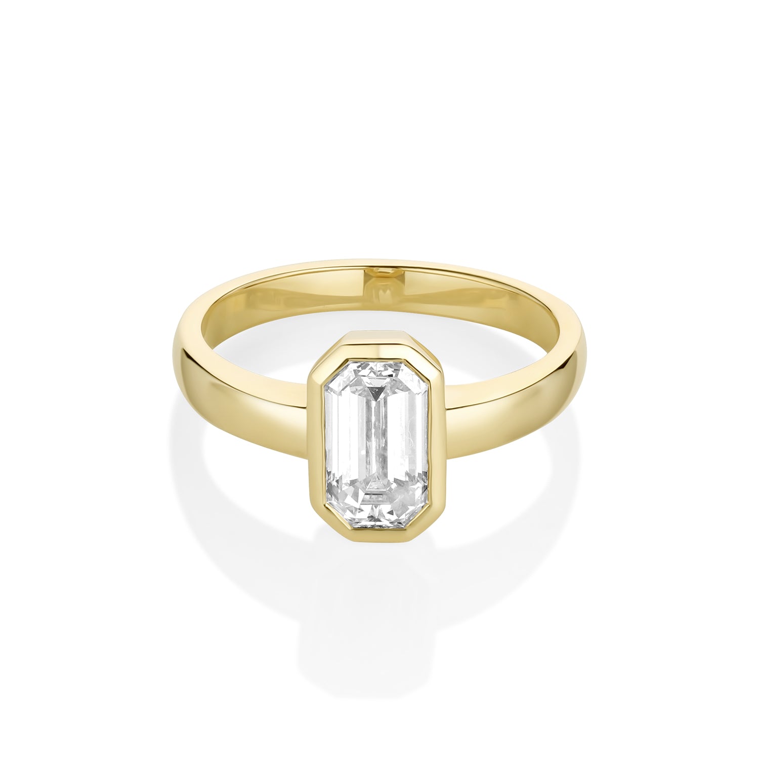 1.54ct Emerald Cut Diamond Ring [flat lay]