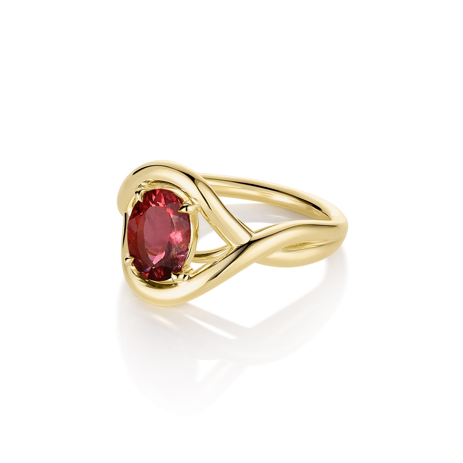 1.56ct Pink Tourmaline Florence Ring side view