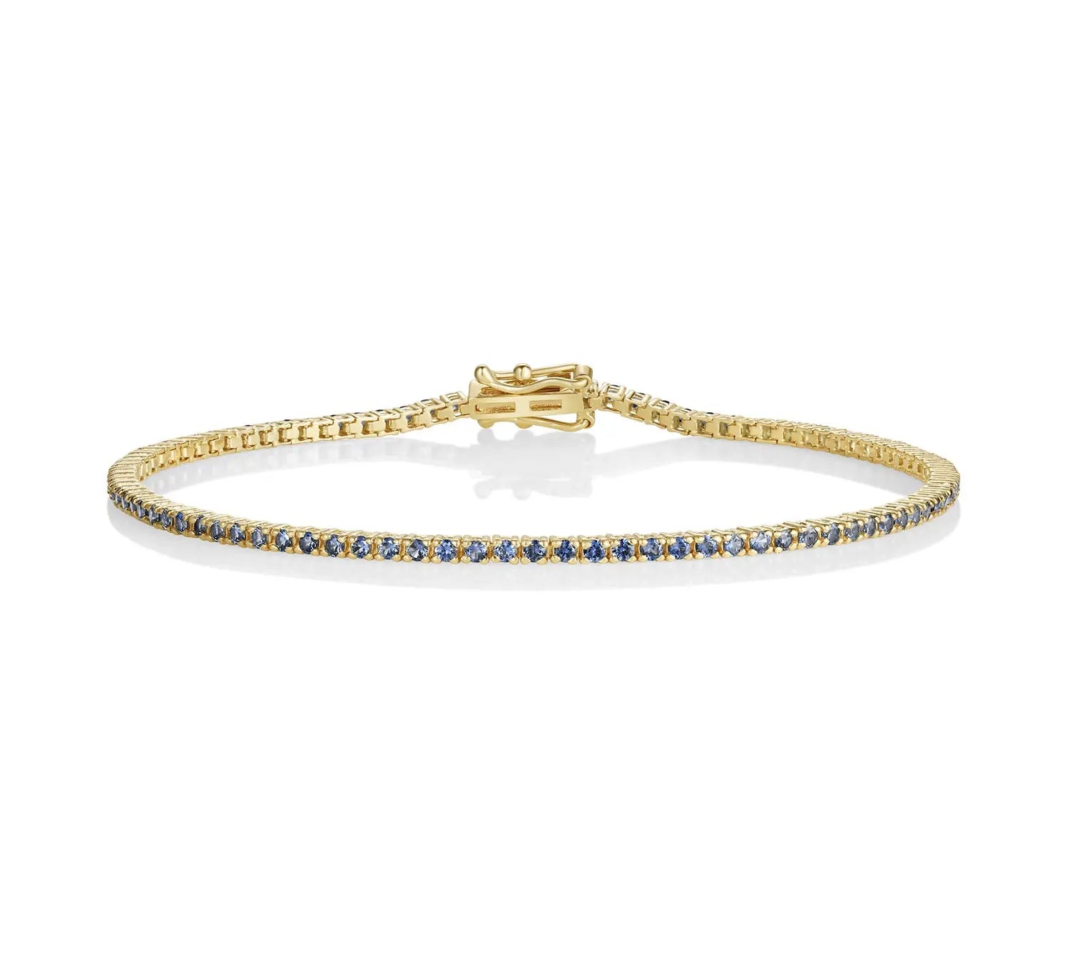 1.56tcw Indigo Sapphire Tennis Bracelet - Marrow Fine