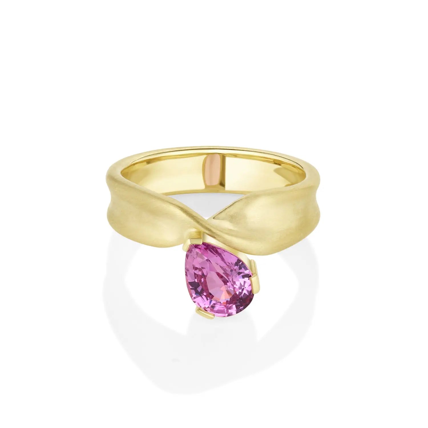 1.58ct Purple/Pink Sapphire Twist Ring Marrow Fine