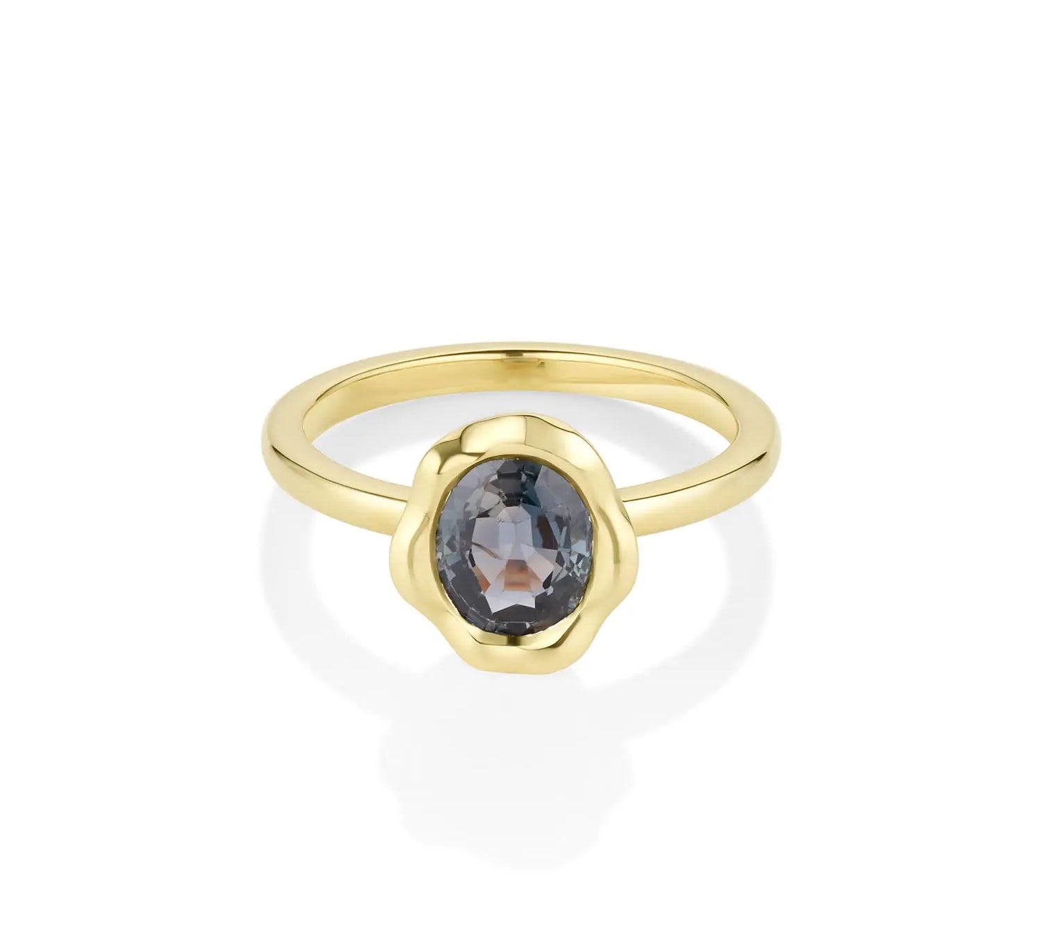 1.58ct Color Change Sapphire Abstract Bezel Ring