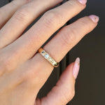 1.60ctw French Cut White Diamond Band [on hand]