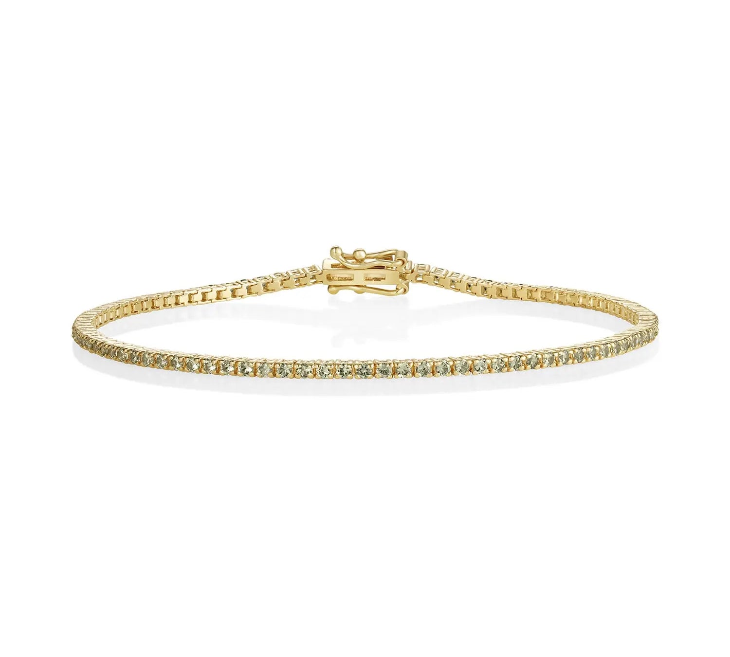 1.61tcw Seafoam Sapphire Tennis Bracelet - Marrow Fine