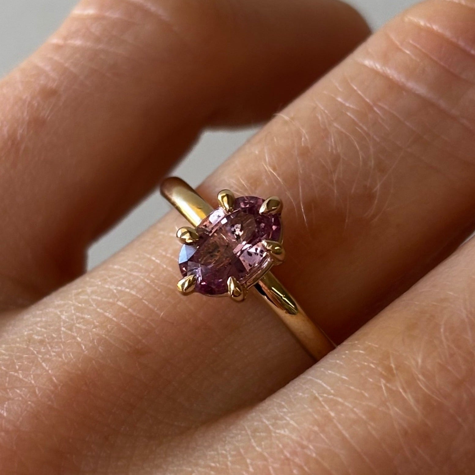 1.16ct Spinel Maeve Ring [Yellow Gold] worn solo