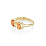1.73tcw Mandarin Garnet Pear Shape Ring