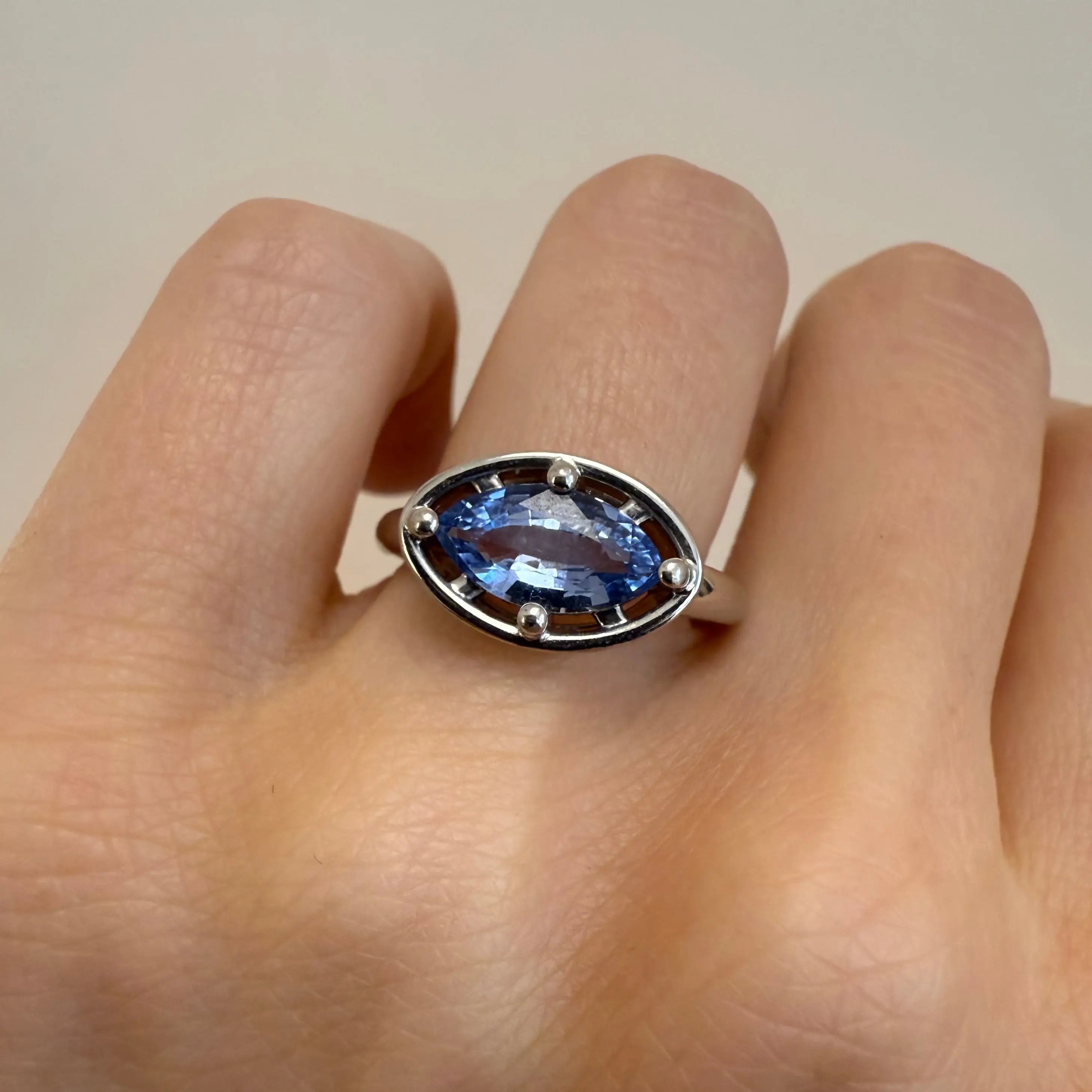 1.74ct Marquise Sapphire Georgia Ring [on hand]