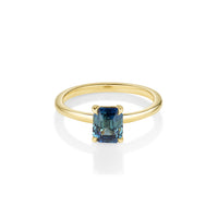 1.76ct Sapphire Step Cut Solitaire Ring
