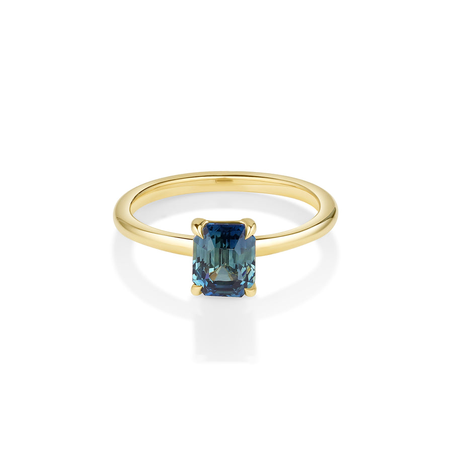 1.76ct Sapphire Step Cut Solitaire Ring