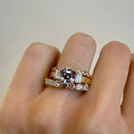 1.76ct Pink Sapphire and Diamond Ring Stack [on hand]