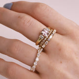 1.76ct Pink Sapphire and Diamond Ring Stack