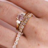 1.76ct Pink Sapphire and Diamond Ring Stack