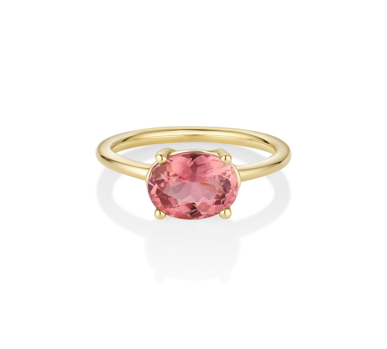 1.80ct Pink Tourmaline Hazel Ring [Yellow Gold]
