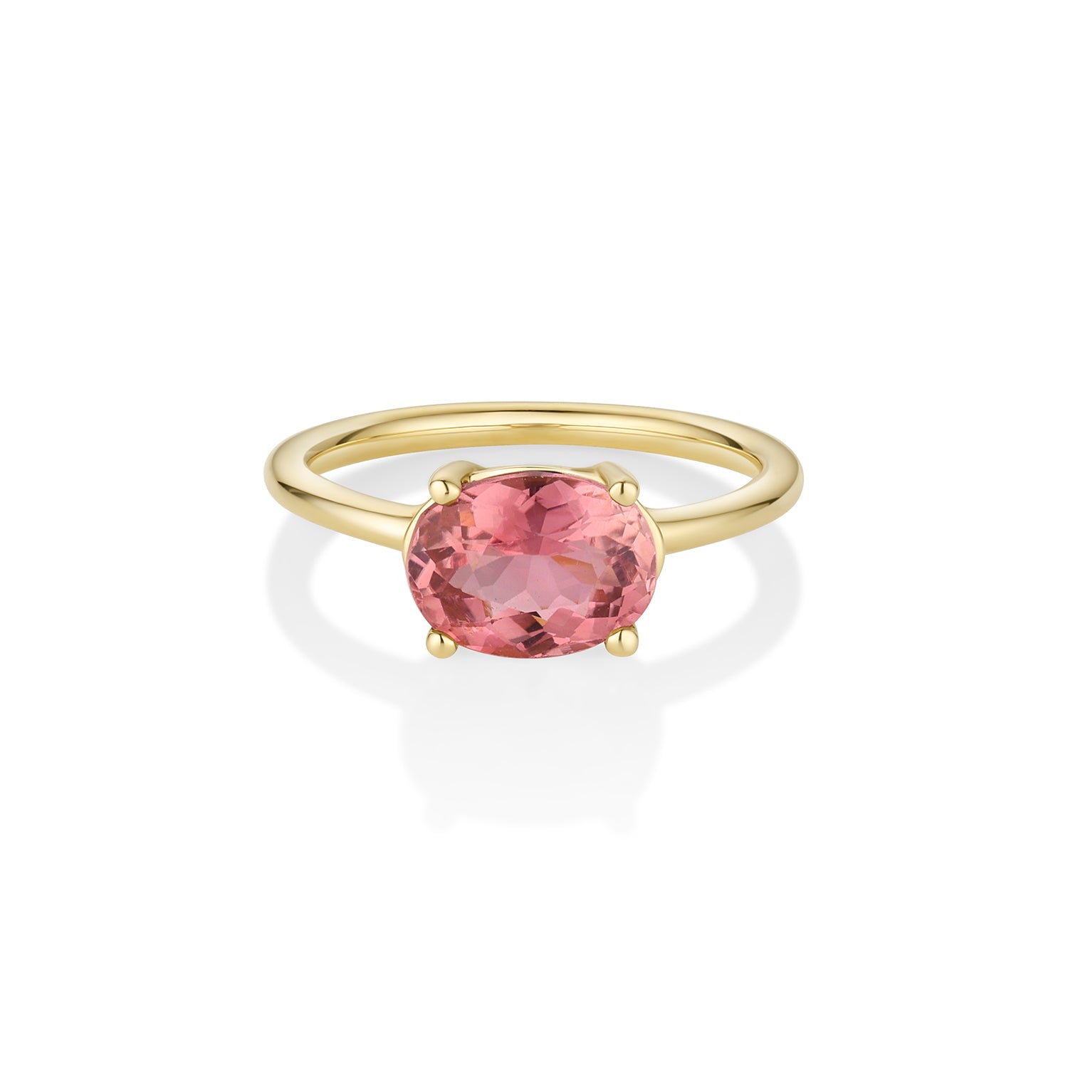 1.80ct Pink Tourmaline Hazel Ring [Yellow Gold]
