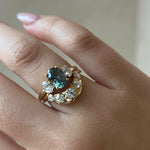 1.82ct Montana Sapphire and Diamond Michelle Ring [on hand]