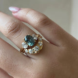 1.82ct Montana Sapphire and Diamond Michelle Ring [on hand]
