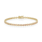 1.94tcw Reddish-Orange Sapphire Tennis Bracelet [front view]