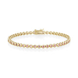 1.94tcw Reddish-Orange Sapphire Tennis Bracelet [front view]