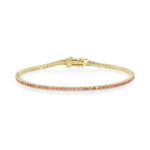 1.97tcw Orange Sapphire Tennis Bracelet [front view]