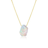 10.41ct Mexian Blue Opal Freeform Necklace