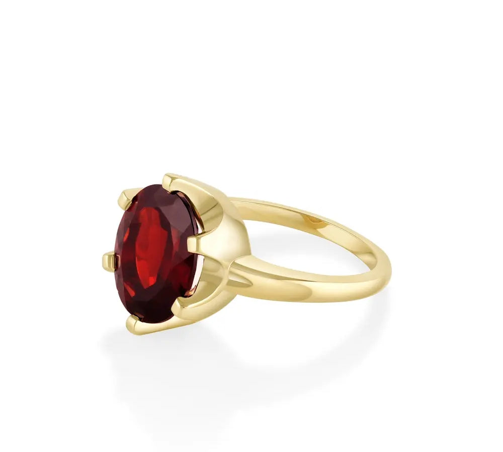 5.50ct Garnet Sybil Ring [Yellow Gold] side