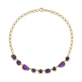 12.83ctw Boulder Opal, 1.22ct Black Opal, 5.27ctw Tanzanite and 4.63ctw Sapphire Necklace 