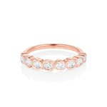White Diamond Abstract Bezel Band [Rose Gold]