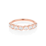 White Diamond Abstract Bezel Band [Rose Gold]
