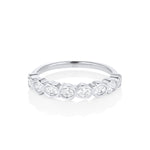 White Diamond Abstract Bezel Band [White Gold]
