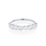 White Diamond Abstract Bezel Band [White Gold]